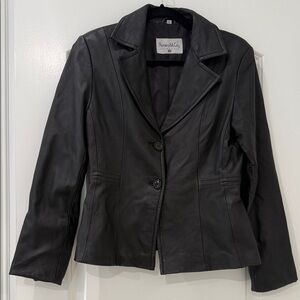 Pamela McCoy Classic Black Leather Jacket